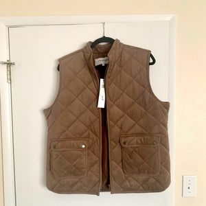 Camel Lena Suede Vest